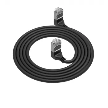 Sieťový kábel ACT DA6901 Cat6a U/FTP (STP) 1 m RJ-45 na RJ-45 čierny