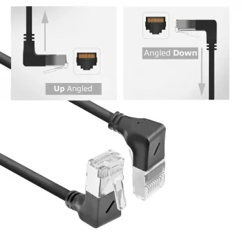 Sieťový kábel ACT DA7900 Cat6a U/FTP (STP) čierny 0,5 m s RJ-45 konektormi, pozlátenými kontaktmi
