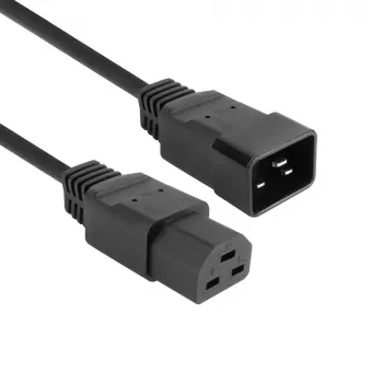 Napájací kábel ACT C20–C21 IEC60320 čierny 2,5 m, 16 A, 250 V
