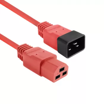 Napájací kábel ACT C20–C21 IEC60320 červený 1 m, 250 V 16 A