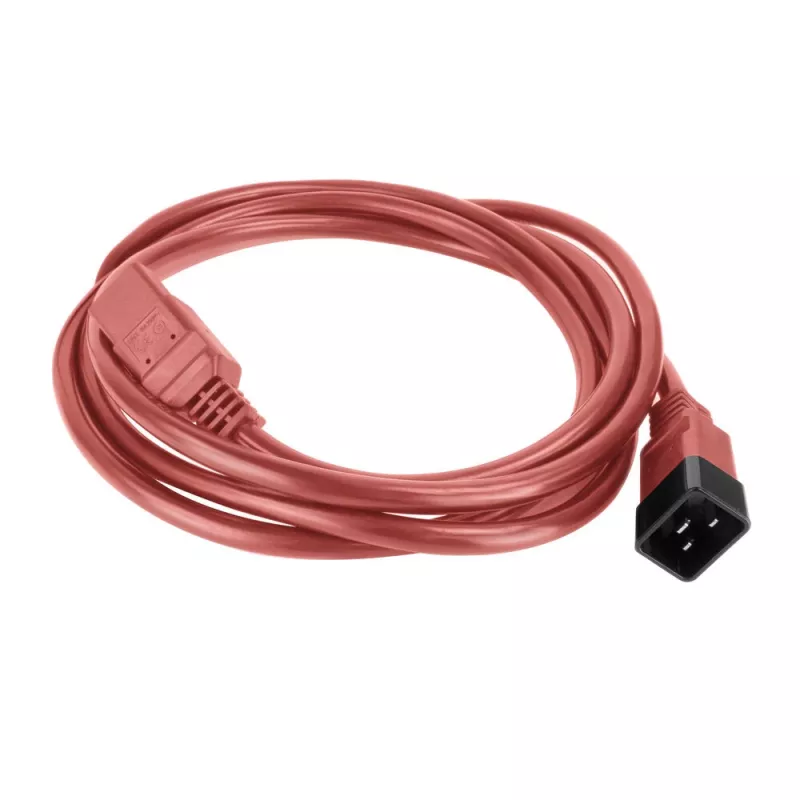 ACT napájací kábel C20–C21 IEC60320 červený 2 m, 16 A 250 V