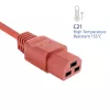 ACT napájací kábel C20–C21 IEC60320 červený 2 m, 16 A 250 V