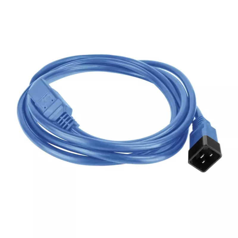 Napájací kábel ACT C20–C21 IEC60320 modrý 16A 250V 2,5m