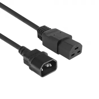 Napájací kábel ACT C14 na C21 IEC60320 čierny 1,5 m, 250 V 10 A
