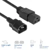Napájací kábel ACT C14 na C21 IEC60320 čierny 1,5 m, 250 V 10 A
