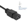 Napájací kábel ACT C14 na C21 IEC60320 čierny 3 m, 250 V 10 A