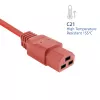 Napájací kábel ACT C14 na C21 IEC60320 červený 2,5 m, 250 V 10 A