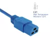 Napájací kábel ACT C14 na C21 IEC60320 modrý 1,5 m, 250 V 10 A