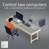 KVM prepínač ACT 2-port USB-C/HDMI 4K@60Hz AC7922 s USB klávesnicou/myšou, HDMI video, 100W PD