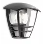 Philips myGarden Creek nástenné svietidlo 60W E27 bez žiarovky, vonkajšie nástenné svietidlo, čierna, kov, IP44, záhrada, terasa, II