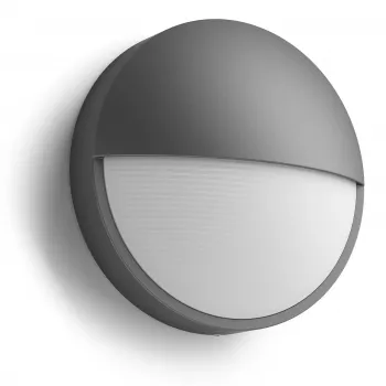 Vonkajšie nástenné svietidlo Philips myGarden Capricorn 5,5 W LED, antracit, hliníkové puzdro, pevný zdroj svetla, 214×78×214 mm