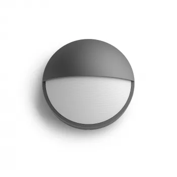 Vonkajšie nástenné svietidlo Philips myGarden Capricorn 5,5 W LED, antracit, hliníkové puzdro, pevný zdroj svetla, 214×78×214 mm