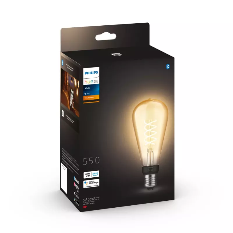 Inteligentná žiarovka Philips 1 ks ST72 E27 filament Edison Bluetooth Zigbee