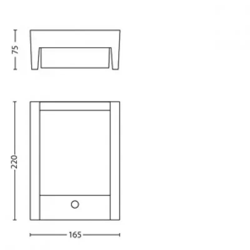 Philips Arbour nástenné svietidlo 3,8W, vonkajšie nástenné svietidlo, antracit, kov, IP44, terasa, záhrada, II