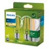 Philips filamentová žiarovka číra 60W A60 E27 x2, 4 W, 60 W, E27, 840 lm, 50000 h, teplá biela