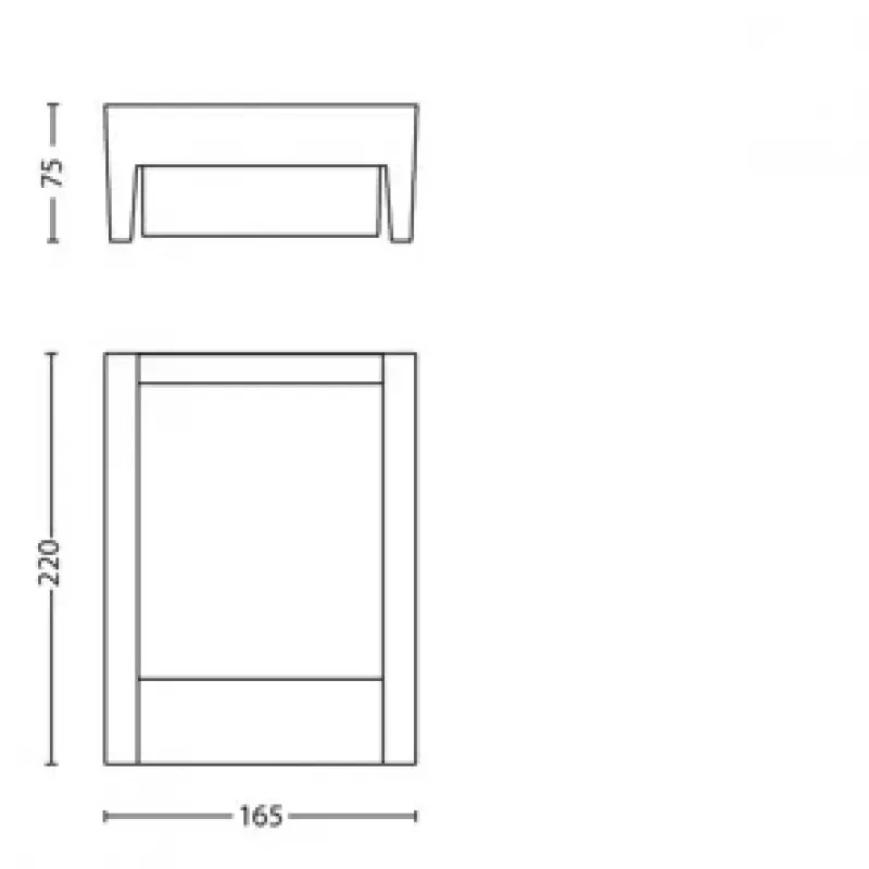 Vonkajšie nástenné svietidlo Signify Philips Arbour 3,8 W LED antracit, 220–240 V, 1-plamenné