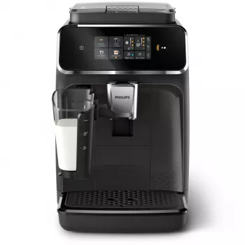 Kávovar Philips EP2334/10 – plne automatický, samostatne stojaci, integrovaný keramický mlynček, nádoba na mlieko, AquaClean filter, dotykový displej, čierny