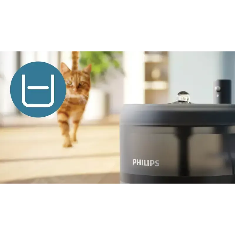 Automatická fontánka pre domáce zvieratá Philips 3000 Series PAW3210/02, 2,2 L, USB/AC, čierna, plast