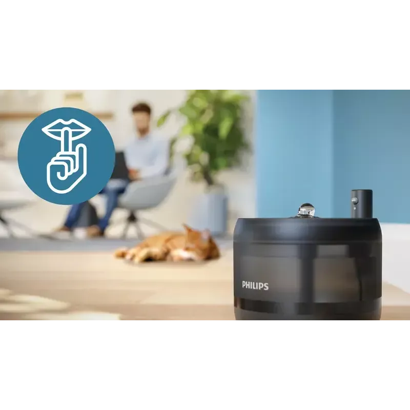 Automatická fontánka pre domáce zvieratá Philips 3000 Series PAW3210/02, 2,2 L, USB/AC, čierna, plast