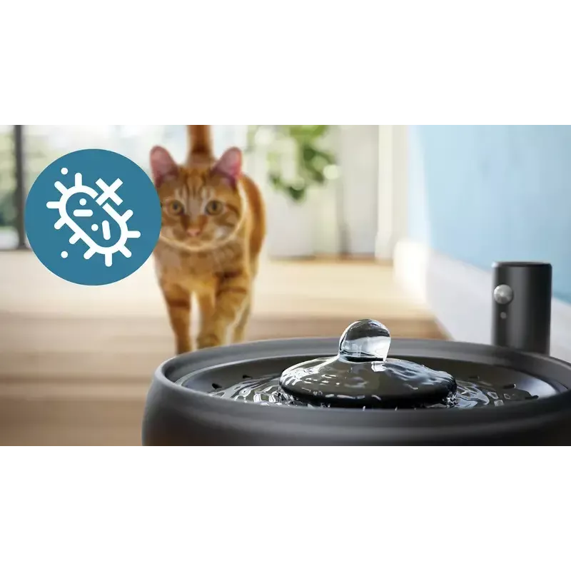 Automatická fontánka pre domáce zvieratá Philips 3000 Series PAW3210/02, 2,2 L, USB/AC, čierna, plast