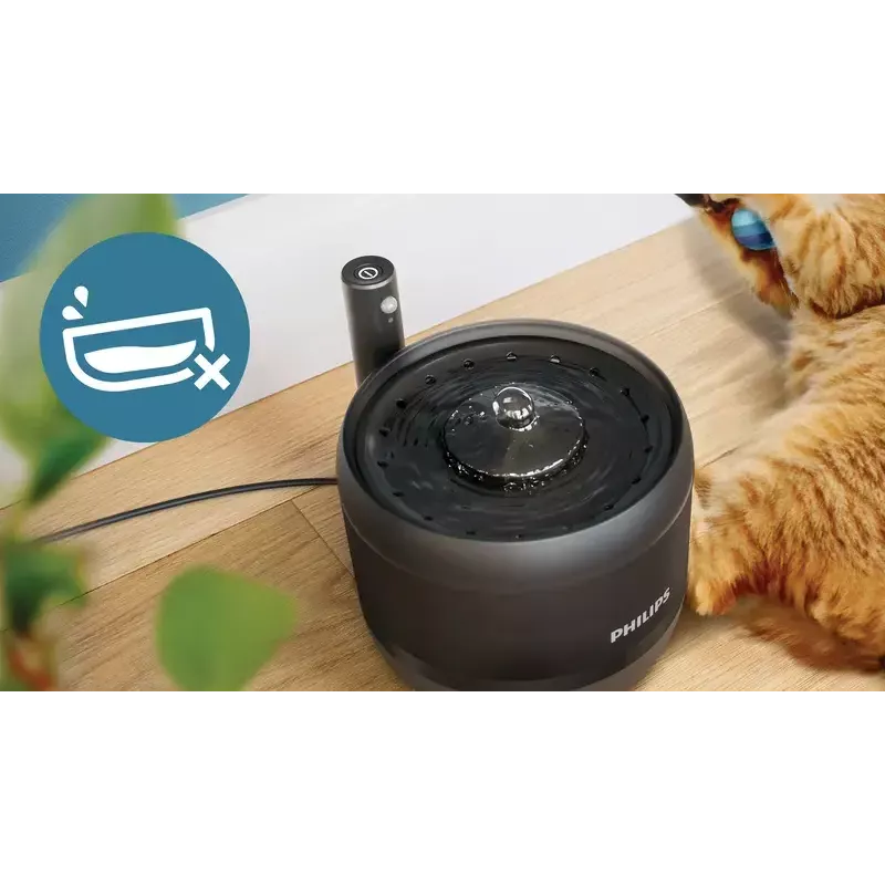 Automatická fontánka pre domáce zvieratá Philips 3000 Series PAW3210/02, 2,2 L, USB/AC, čierna, plast