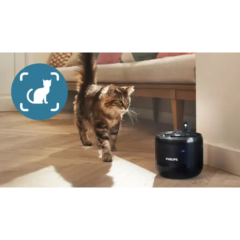 Automatická fontánka pre domáce zvieratá Philips 3000 Series PAW3210/02, 2,2 L, USB/AC, čierna, plast