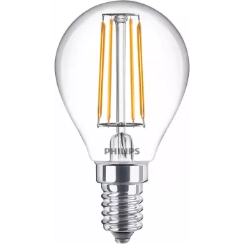 Philips filamentová sviečka číra 40W P45 E14 x6, 4,3 W, 40 W, E14, 470 lm, 15000 h