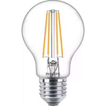 Philips filamentová žiarovka číra 60 W A60 E27 x3, 7 W, 60 W, E27, 806 lm, 15000 h, teplá biela