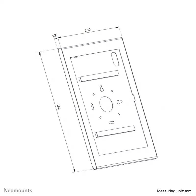 Puzdro na tablet Neomounts WL15-603BL1 — uzamykateľné univerzálne puzdro pre 14,6-palcové tablety (37,1 cm), čierne