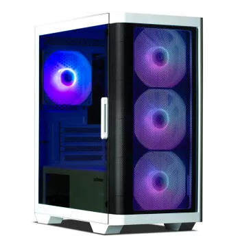 Zalman M4 WHITE počítačová skriňa Mini Tower čierna, biela