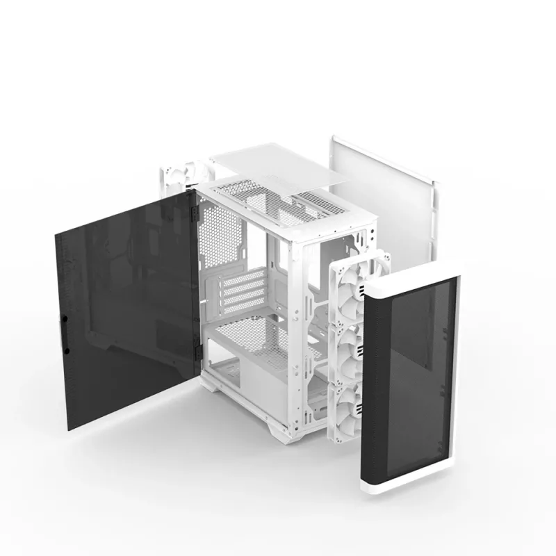 Zalman M4 WHITE počítačová skriňa Mini Tower čierna, biela