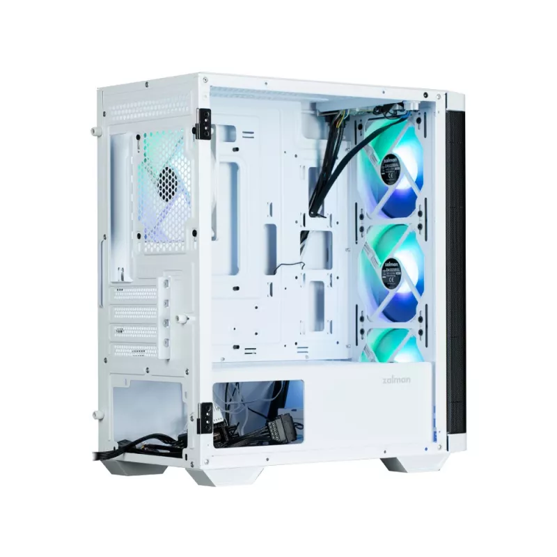Zalman M4 WHITE počítačová skriňa Mini Tower čierna, biela