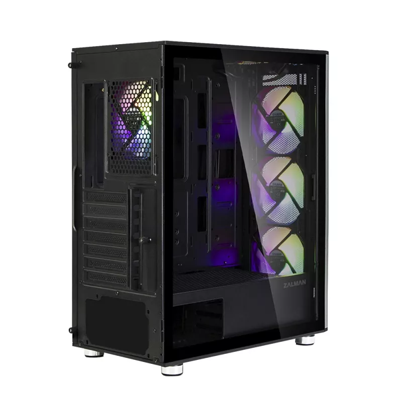 Zalman I3 Neo ATX Mid Tower PC skriňa Mesh predná strana pre efektívne chladenie 3 predinštalované ventilátory Midi Tower čierna