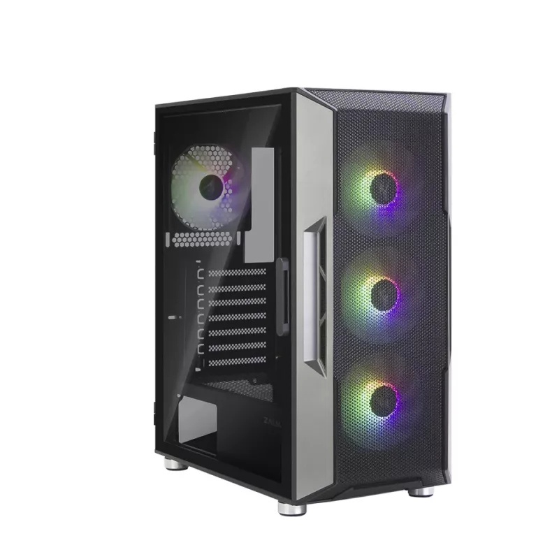 Zalman I3 Neo ATX Mid Tower PC skriňa Mesh predná strana pre efektívne chladenie 3 predinštalované ventilátory Midi Tower čierna