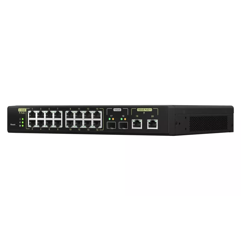 QNAP QSW-M2116P-2T2S sieťový switch Managed L2 2.5G Ethernet Power over Ethernet (PoE) čierny
