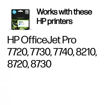 HP 953XL High Yield Cyan originálna atramentová kazeta, cyan, 1 ks, 1450 strán