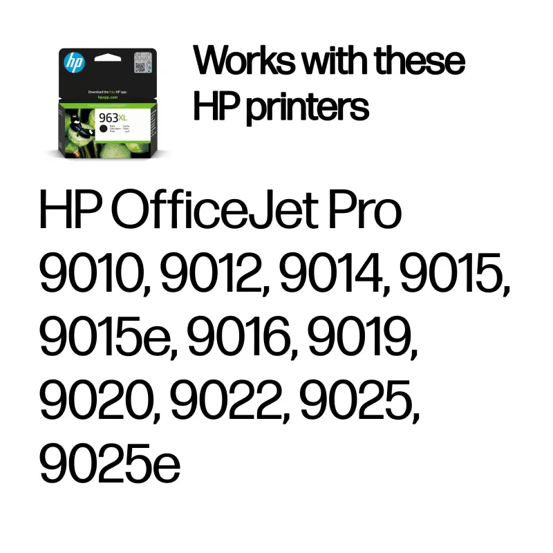 HP 963XL High Yield čierna originálna atramentová kazeta, čierna, 1 ks, 2000 strán