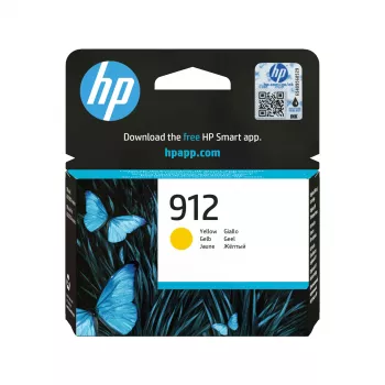 HP 912 žltá originálna atramentová kazeta, žltá, 1 ks, 315 strán