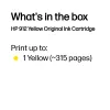HP 912 žltá originálna atramentová kazeta, žltá, 1 ks, 315 strán