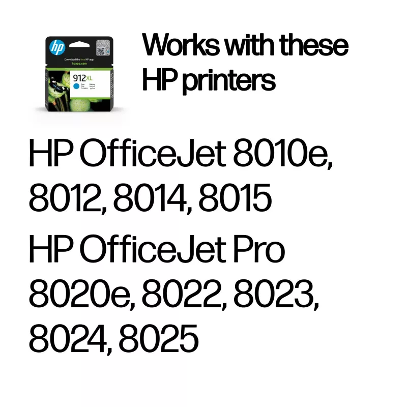 HP 912XL High Yield Cyan originálna atramentová kazeta, cyan, 1 kus, 700 strán