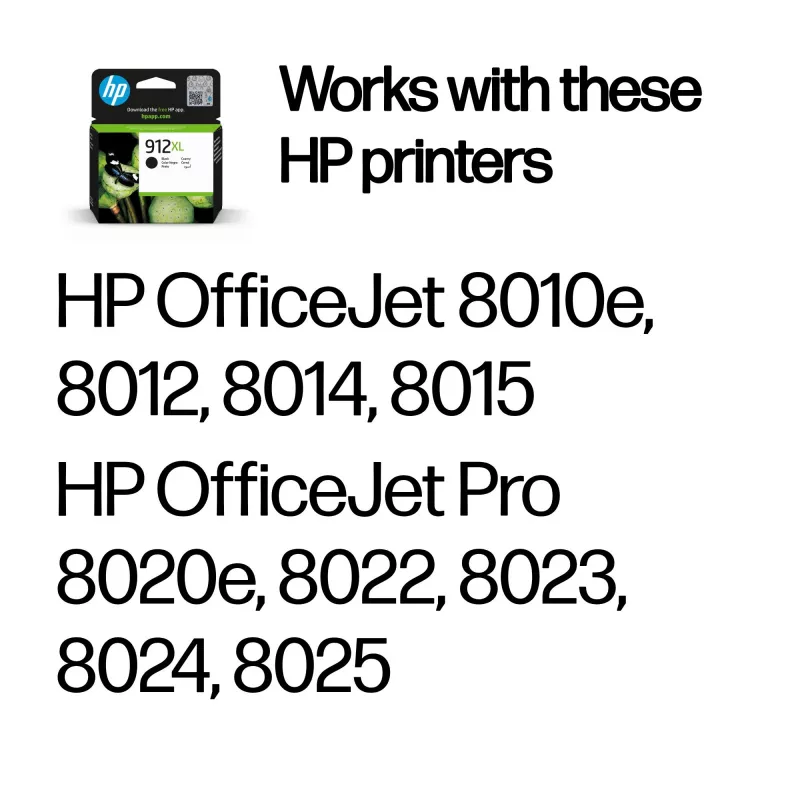 HP 912XL High Yield čierna originálna atramentová kazeta