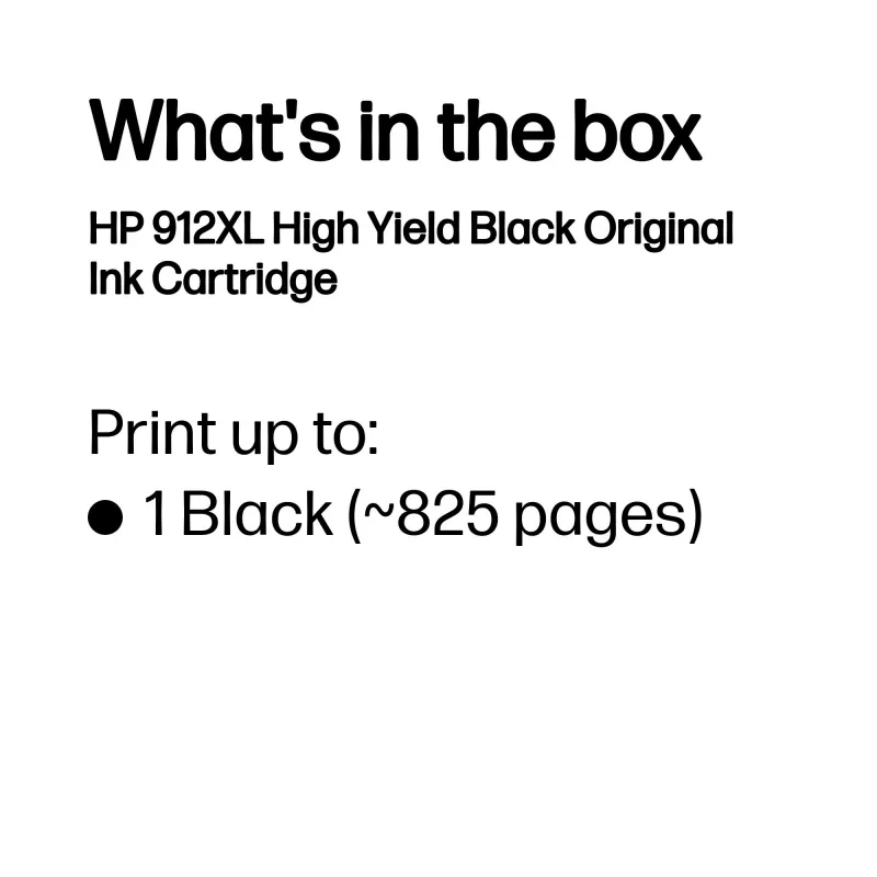 HP 912XL High Yield čierna originálna atramentová kazeta