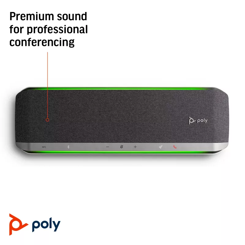 HP Poly Sync 60 konferenčný reproduktor, strieborný, Windows 10, Windows 11, MacOS, RoHS, Federal Communications Commission (FCC), CE, 37 mm, 116 mm