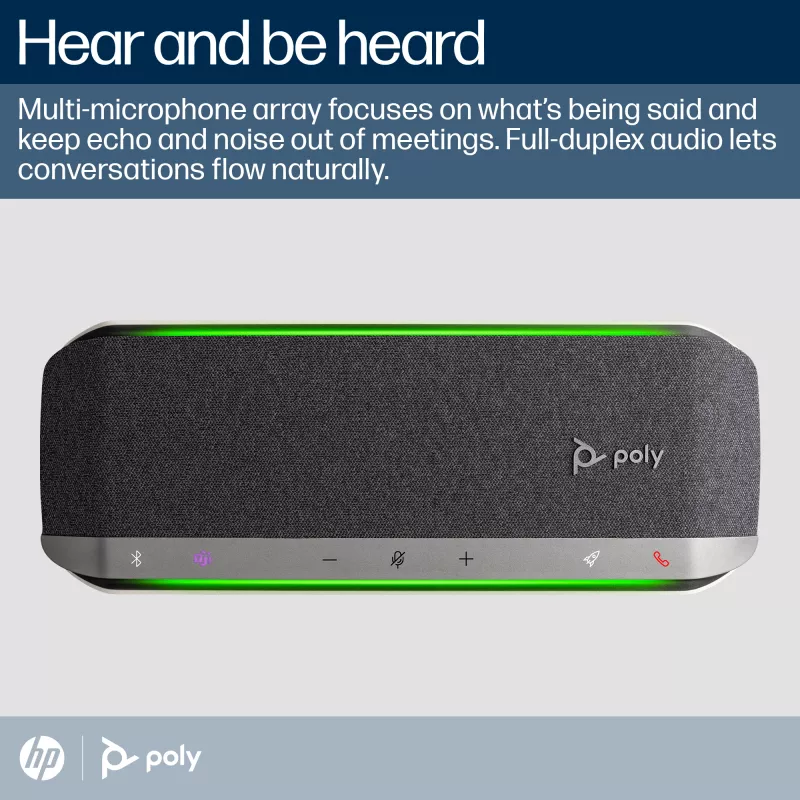 HP Poly Sync 40+ Microsoft Teams certifikovaný USB-A USB-C konferenčný reproduktor +BT700 USB-A adaptér