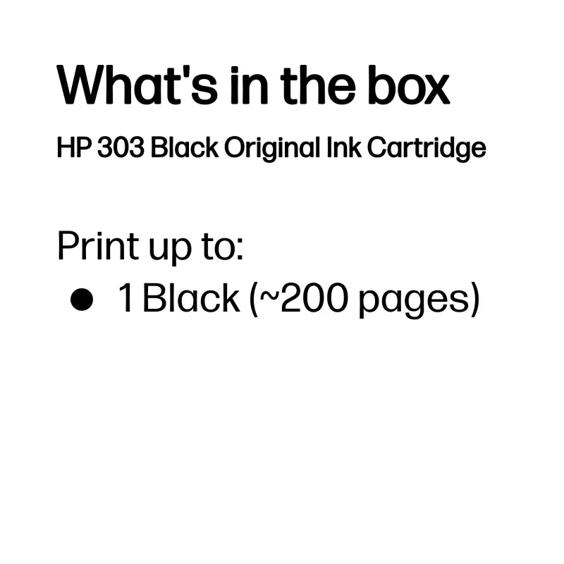 HP 303 čierna originálna atramentová kazeta