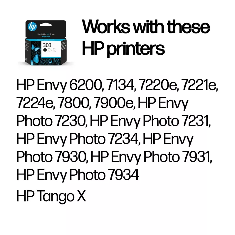 HP 303 čierna originálna atramentová kazeta