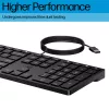 HP Wired Desktop 320K klávesnica, plná veľkosť (100 %), káblová, USB, čierna
