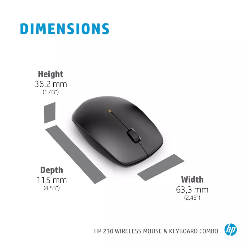 HP 230 bezdrôtová kombinácia myši a klávesnice
