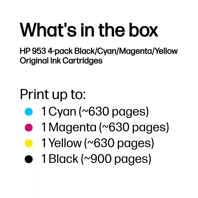 HP 953 4-balík čierna/azúrová/purpurová/žltá originálne atramentové kazety