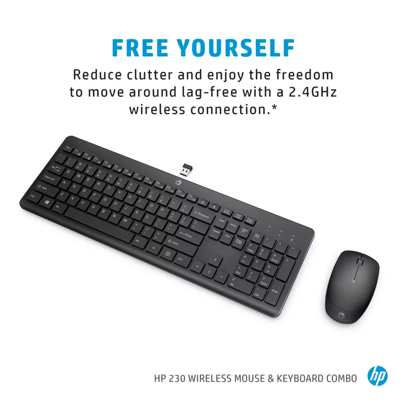 HP 230 bezdrôtová kombinácia myši a klávesnice